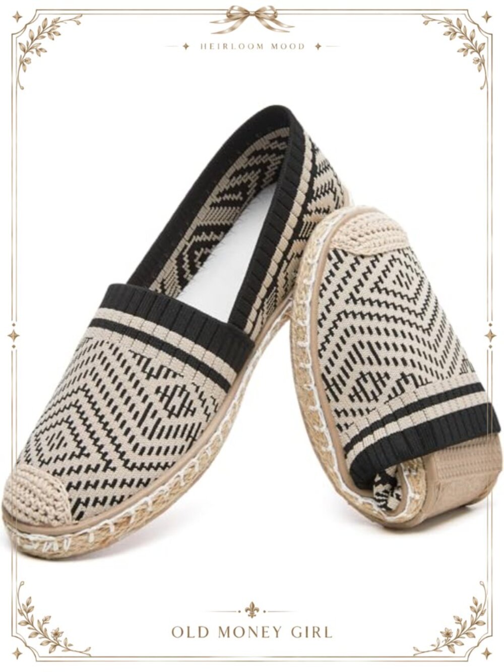Women's Ballet Flats Breathable Knit Espadrilles Slip-On Loafers